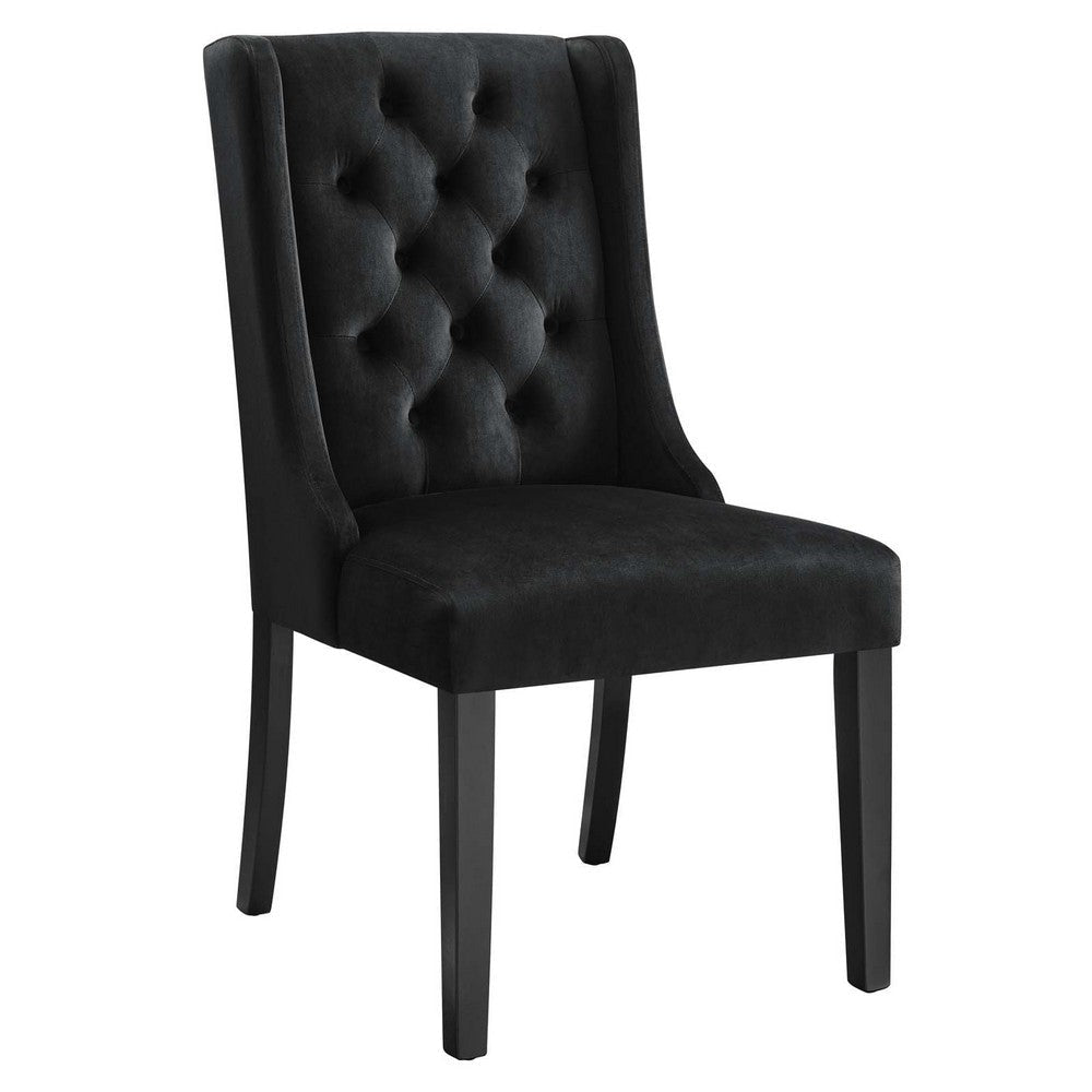 Baronet Performance Velvet Dining Chairs - Set of 2 - No Shipping Charges MDY-EEI-5013-BLK