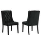 Baronet Performance Velvet Dining Chairs - Set of 2 - No Shipping Charges MDY-EEI-5013-BLK