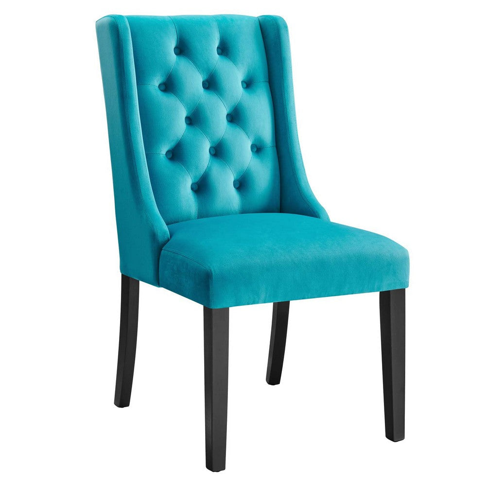 Baronet Performance Velvet Dining Chairs - Set of 2 - No Shipping Charges MDY-EEI-5013-BLU