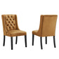 Modway Baronet Performance Velvet Set of 2 Dining Chair, Cognac