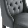 Modway Baronet Performance Velvet Set of 2 Dining Chair Gray MDY-EEI-5013-GRY