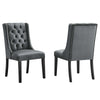 Modway Baronet Performance Velvet Set of 2 Dining Chair, Gray