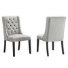 Modway Baronet Performance Velvet Set of 2 Dining Chair, Light Gray