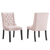 Baronet Performance Velvet Dining Chairs - Set of 2 - No Shipping Charges MDY-EEI-5013-BLK