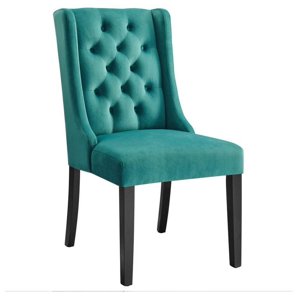 Modway Baronet Performance Velvet Set of 2 Dining Chair Teal MDY-EEI-5013-TEA