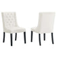 Modway Baronet Performance Velvet Set of 2 Dining Chair, White