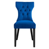 Silhouette Performance Velvet Dining Chairs - Set of 2 - No Shipping Charges MDY-EEI-5014-BLU