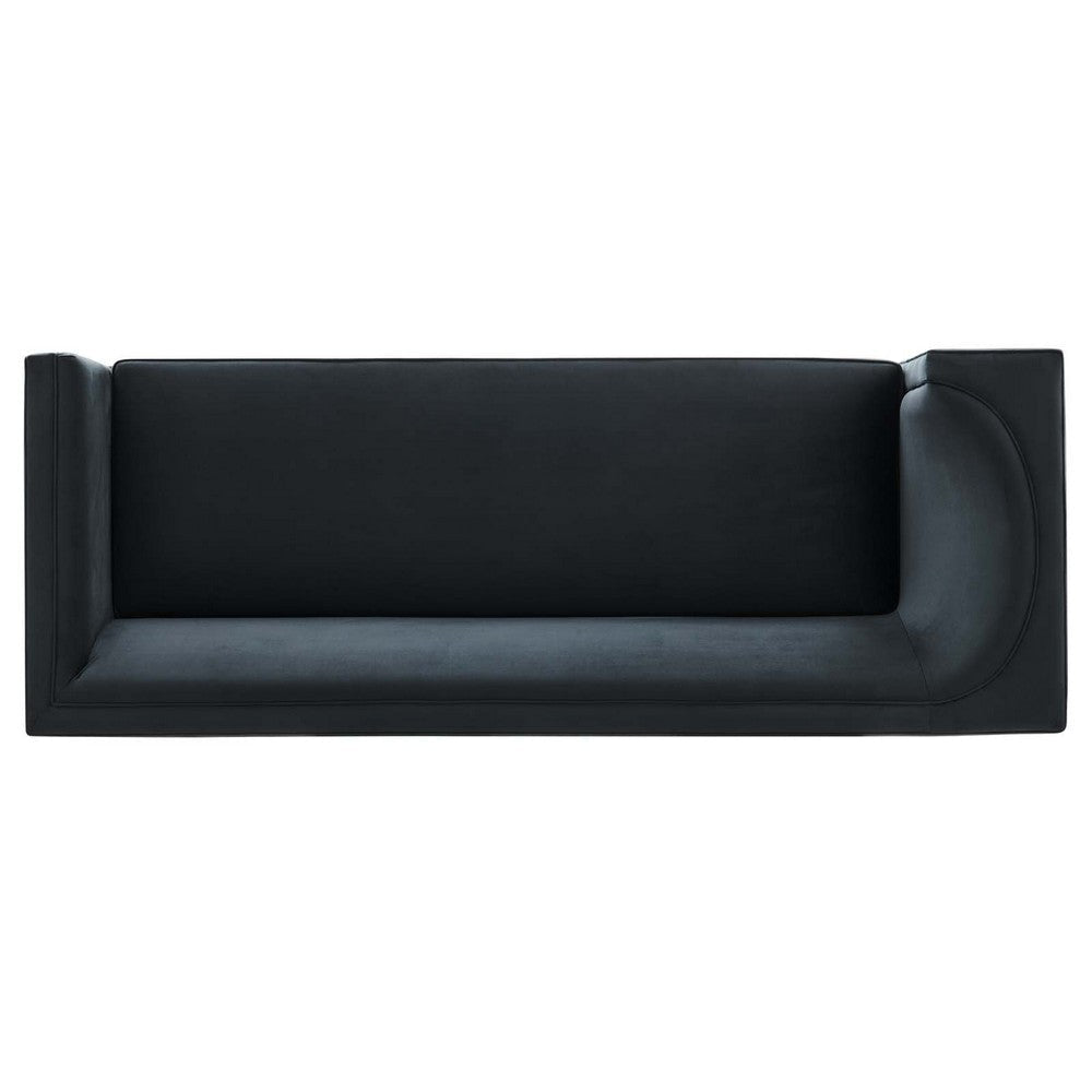 Modway Eminence Upholstered Performance Velvet Sofa Gray MDY-EEI-5016-BLK