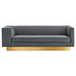 Modway Marchesa Upholstered Performance Velvet Sofa Gray MDY-EEI-5016-GRY