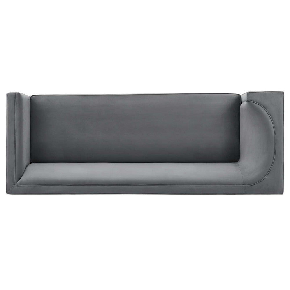 Modway Marchesa Upholstered Performance Velvet Sofa Gray MDY-EEI-5016-GRY