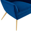 Modway Renata Button Tufted Performance Velvet Armchair Navy MDY-EEI-5020-NAV