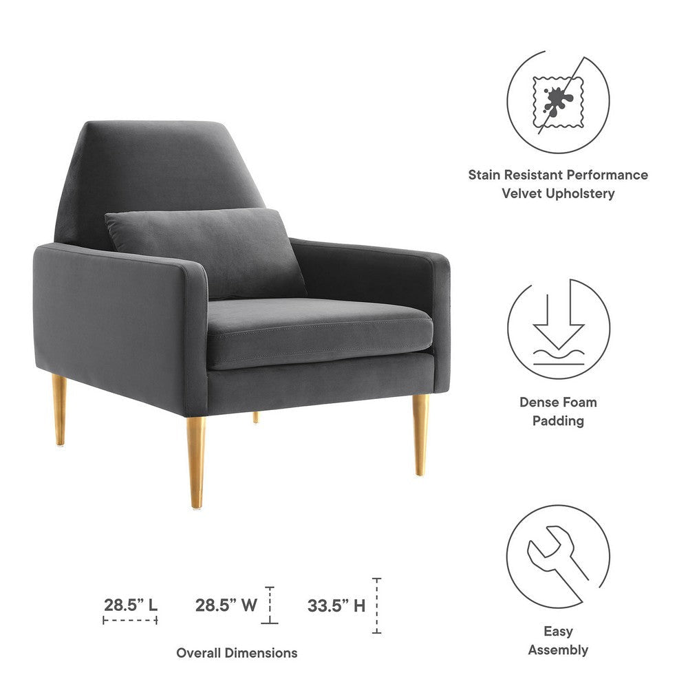 Liliana Performance Velvet Armchair 