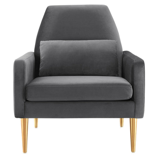 Modway Performance Velvet Charcoal Armchair