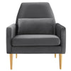 Modway Performance Velvet Charcoal Armchair