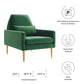 Modway Performance Velvet Emerald Armchair MDY-EEI-5021-EME