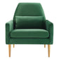 Modway Performance Velvet Emerald Armchair MDY-EEI-5021-EME