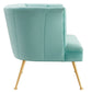 Modway Channel Tufted Performance Velvet Mint Armchair MDY-EEI-5023-MIN