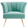 Veronica Channel Tufted Performance Velvet Armchair - No Shipping Charges MDY-EEI-5023-MIN