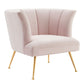 Modway Channel Tufted Performance Velvet Pink Armchair