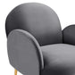 Transcend Performance Velvet Armchair - No Shipping Charges MDY-EEI-5026-GRY