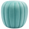 Modway Celebrate Channel Tufted Performance Velvet Living Room Lounge Ottoman in Mint