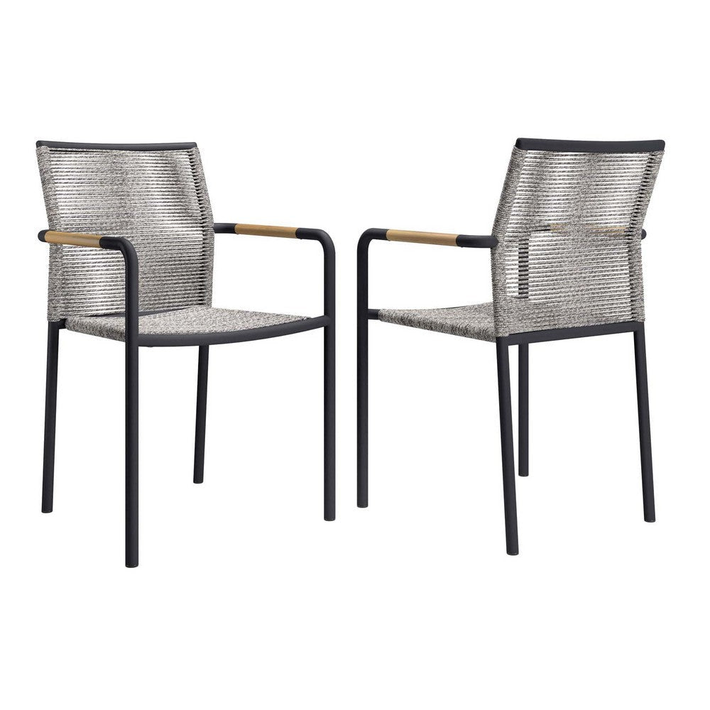 Serenity Outdoor Patio Armchairs Set of 2 - No Shipping Charges MDY-EEI-5036-LGR