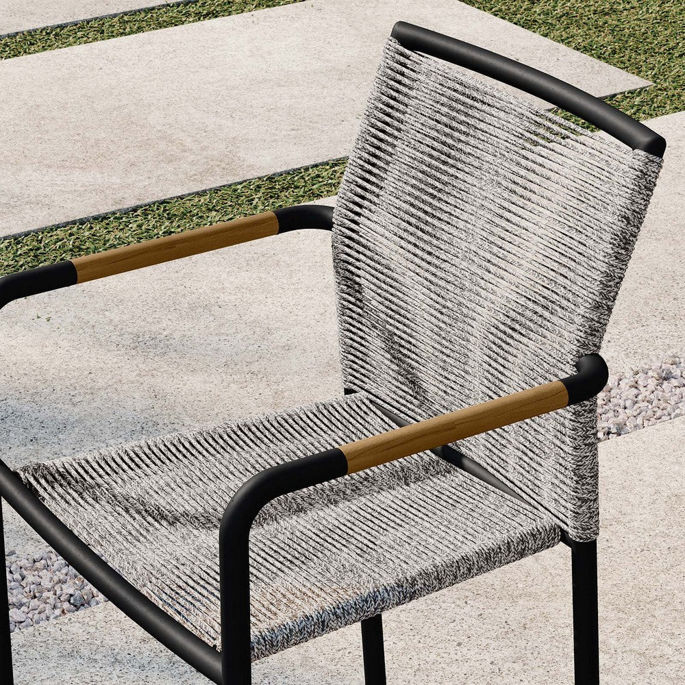 Modway Serenity Outdoor Patio Armchairs Set of 2 in Light Gray