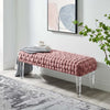 Prologue Woven Performance Velvet Ottoman - No Shipping Charges MDY-EEI-5037-DUS