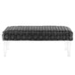 Prologue Woven Performance Velvet Ottoman - No Shipping Charges MDY-EEI-5037-DUS