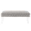 Prologue Woven Performance Velvet Ottoman - No Shipping Charges MDY-EEI-5037-DUS