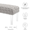 Prologue Woven Performance Velvet Ottoman - No Shipping Charges MDY-EEI-5037-DUS