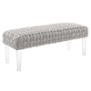 Prologue Woven Performance Velvet Ottoman - No Shipping Charges MDY-EEI-5037-DUS