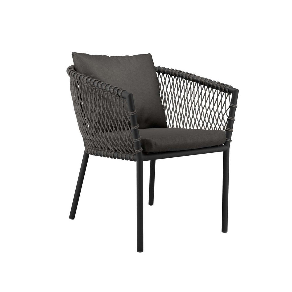 Modway Sailor Outdoor Patio Dining Armchair Charcoal