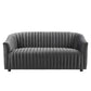 Modway Announce Performance Velvet Channel Tufted Sofa Navy MDY-EEI-5054-CHA