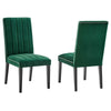 Catalyst Performance Velvet Dining Side Chairs - Set of 2 - No Shipping Charges MDY-EEI-5081-GRN