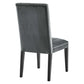 Catalyst Performance Velvet Dining Side Chairs - Set of 2 - No Shipping Charges MDY-EEI-5081-GRN