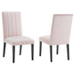 Catalyst Performance Velvet Dining Side Chairs - Set of 2 - No Shipping Charges MDY-EEI-5081-GRN