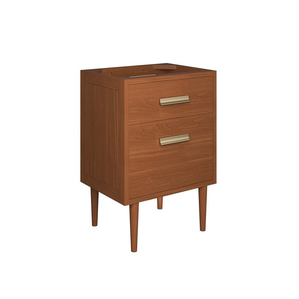 Modway EEI-5082-NAT Cassia 24" Teak Wood Bathroom Vanity Cabinet (Sink Basin Not Included), Natural