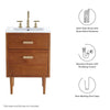 Modway EEI-5082-NAT Cassia 24’’ Teak Wood Bathroom Vanity Cabinet (Sink Basin Not Included) Natural MDY-EEI-5082-NAT