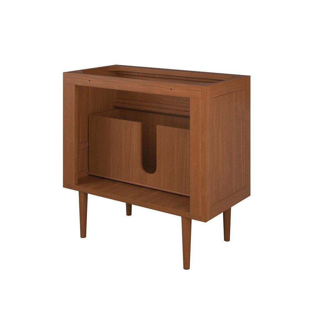 Modway EEI-5083-NAT Cassia 36’’ Teak Wood Bathroom Vanity Cabinet (Sink Basin Not Included) Natural MDY-EEI-5083-NAT