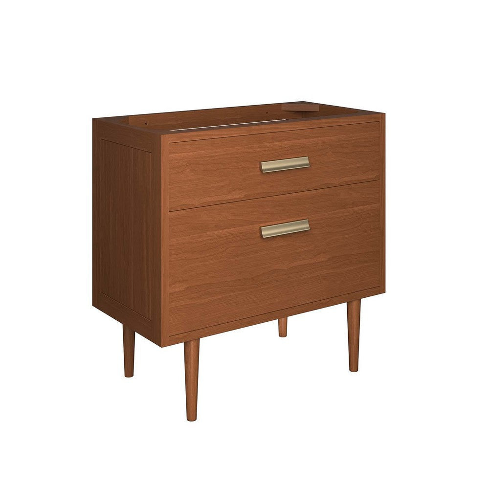 Modway EEI-5083-NAT Cassia 36" Teak Wood Bathroom Vanity Cabinet (Sink Basin Not Included), Natural