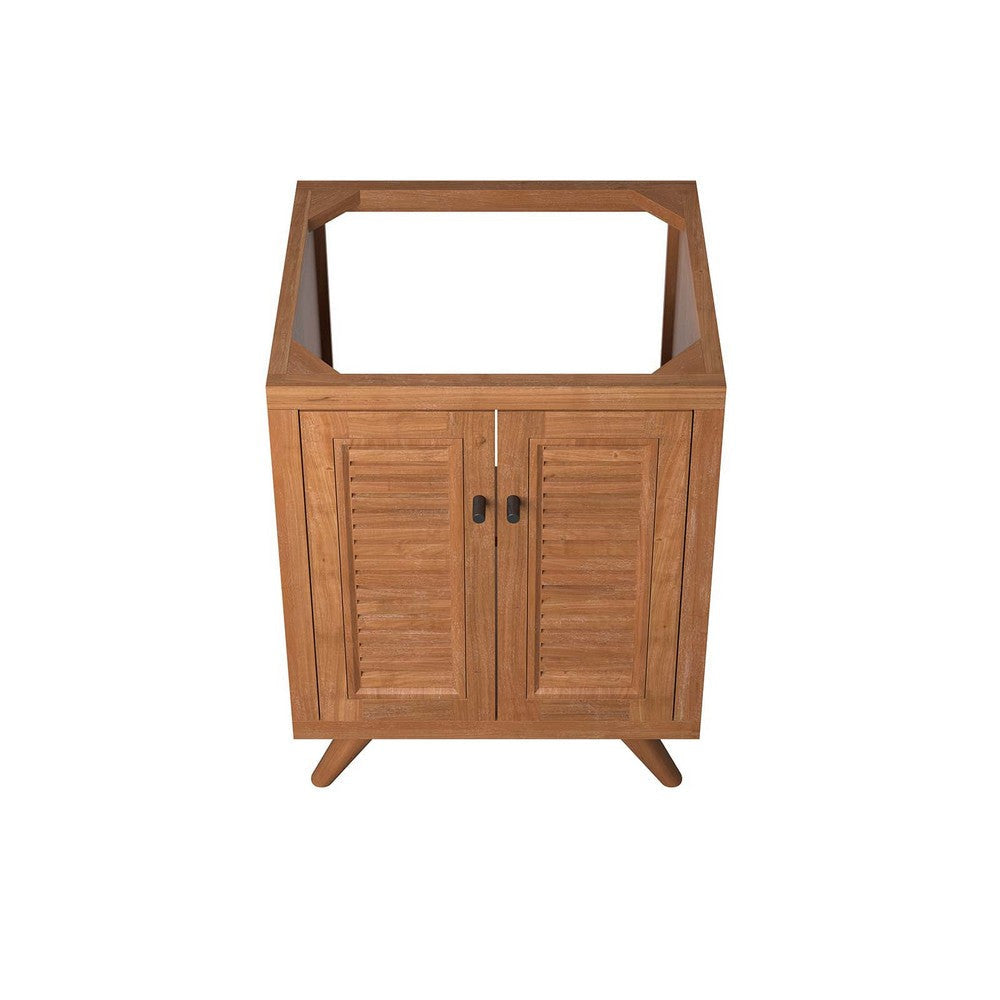 Modway EEI-5086-NAT Birdie 24’’ Teak Wood Bathroom Vanity Cabinet (Sink Basin Not Included) Natural MDY-EEI-5086-NAT