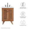 Modway EEI-5086-NAT Birdie 24’’ Teak Wood Bathroom Vanity Cabinet (Sink Basin Not Included) Natural MDY-EEI-5086-NAT