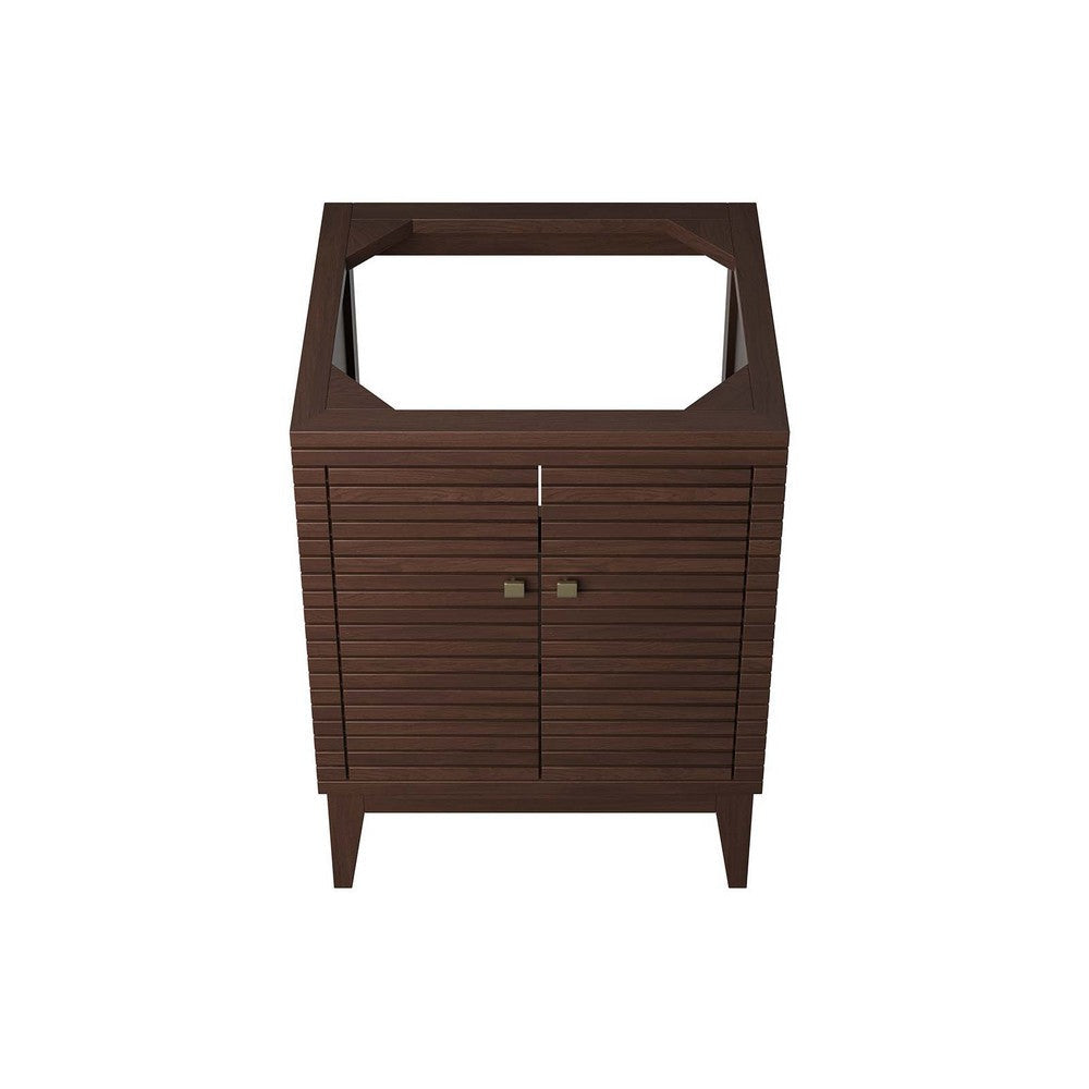 Modway EEI-5088-WAL Ledger 24’’ Wood Bathroom Vanity Cabinet (Sink Basin Not Included) Walnut MDY-EEI-5088-WAL