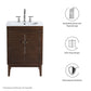 Modway EEI-5088-WAL Ledger 24’’ Wood Bathroom Vanity Cabinet (Sink Basin Not Included) Walnut MDY-EEI-5088-WAL