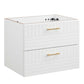 Modway Daybreak 24" Wall-Mount Bathroom Vanity Cabinet (Sink Basin Not Included) in White