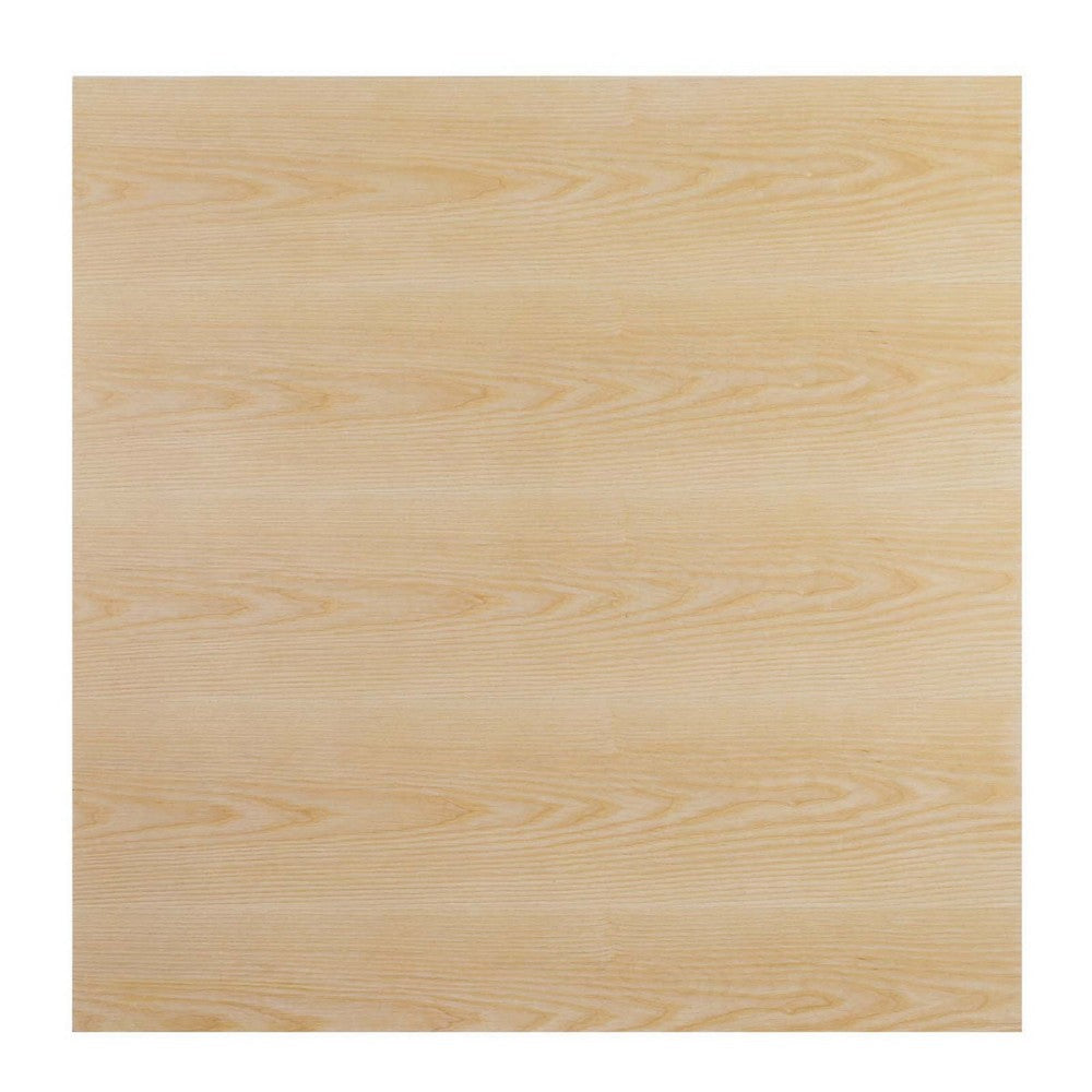 Modway Zinque Square Wood Grain 40’’ Dining Table in Gold Natural 40 Inch MDY-EEI-5130-GLD-NAT