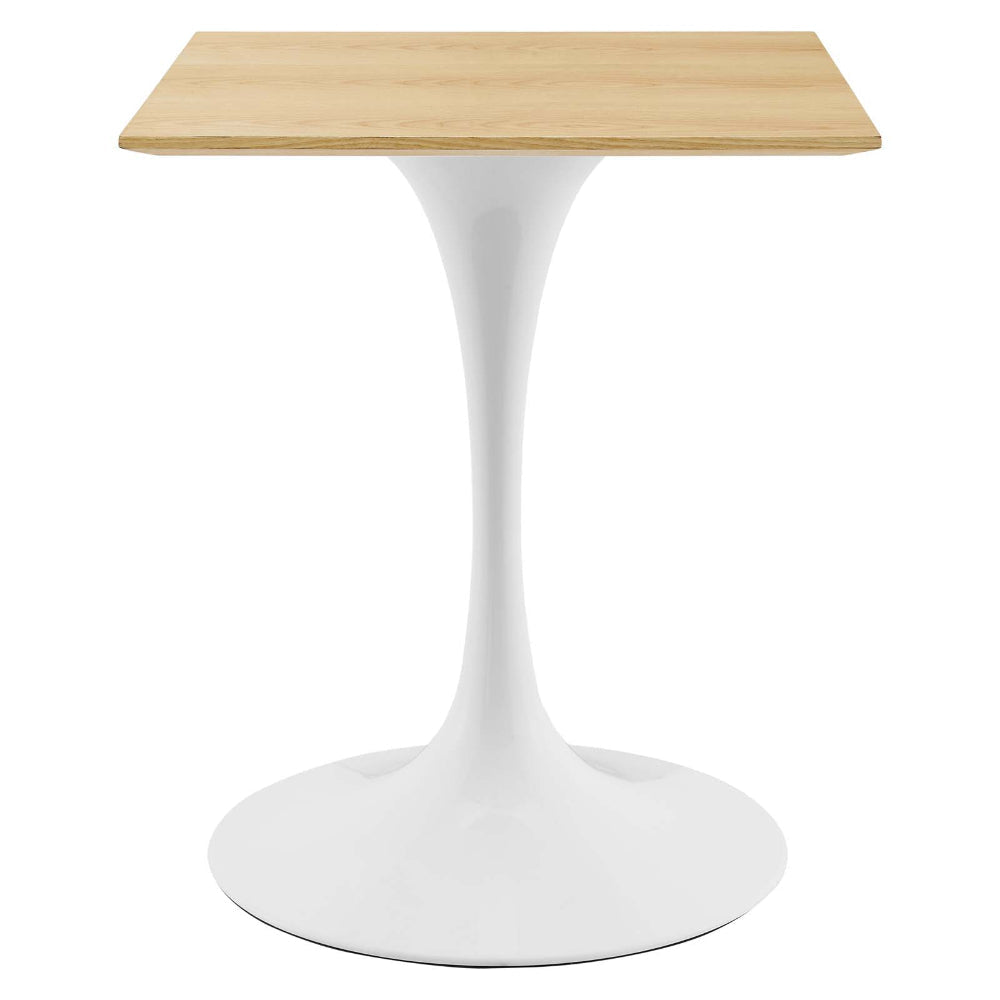 Modway Lippa Dining Table, 24", White Natural