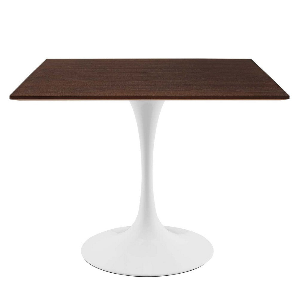 Modway Lippa Dining Table, 36", White Cherry Walnut