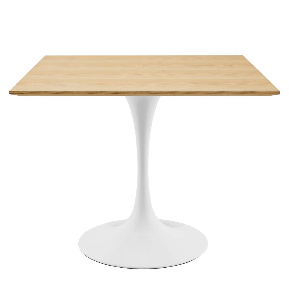 Modway Lippa Dining Table, 36", White Natural